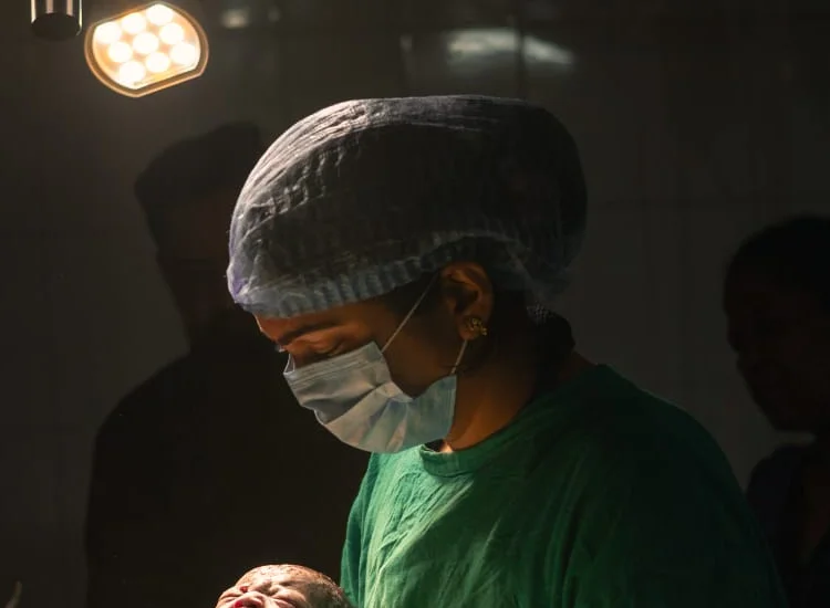 Dr. Shivangi Singh in the operating theatre